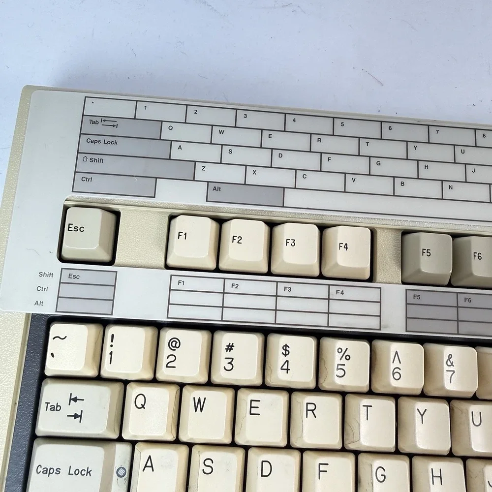 Vintage Compaq Enhanced Wired Standard Keyboard QWERTY W/ Template USA